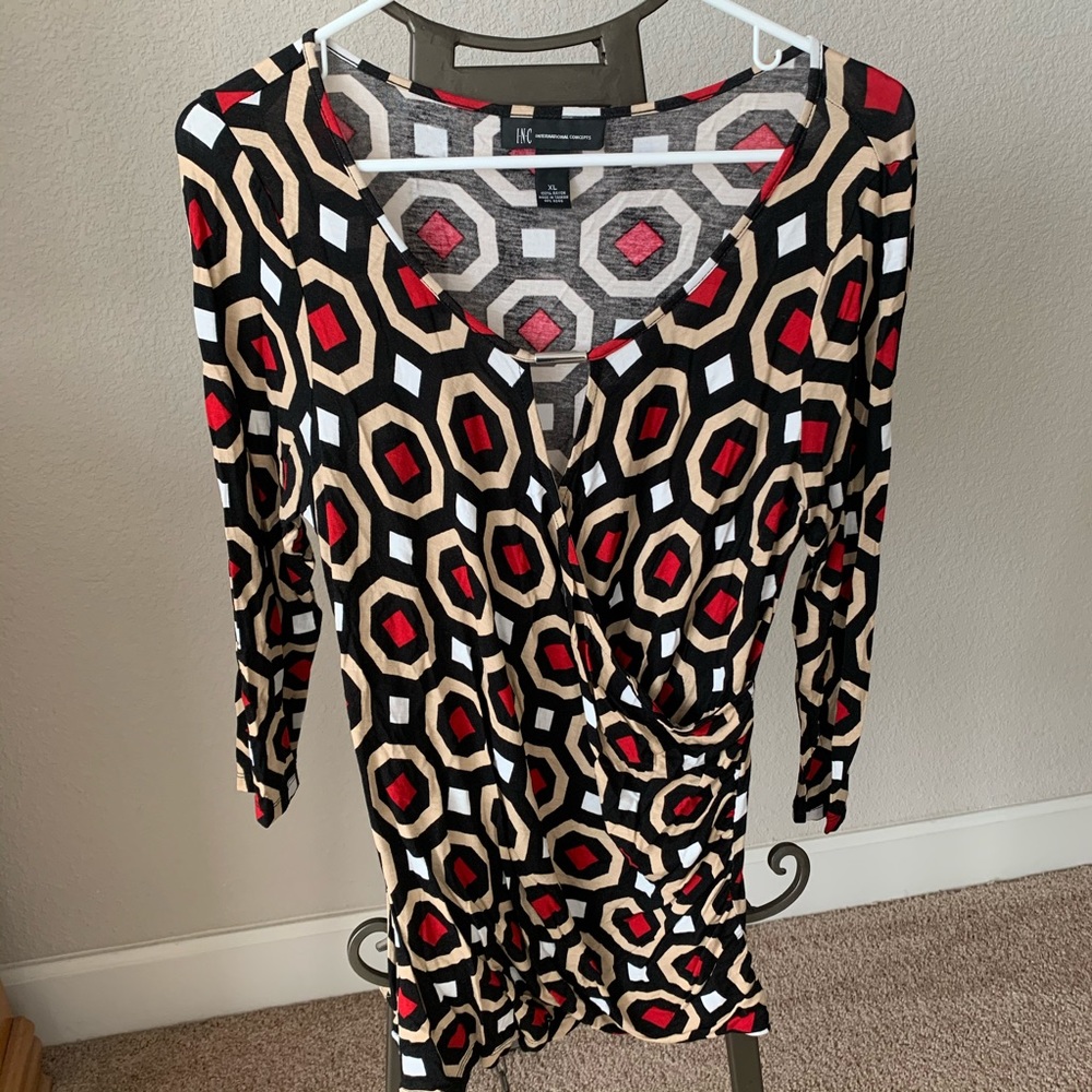 Multi colored INC top